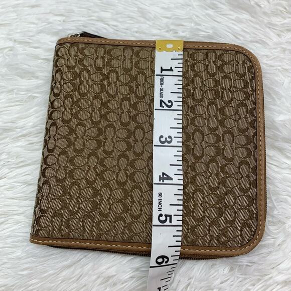 Vintage COACH Brown Signature Canvas CD Case - Picture 11 of 12
